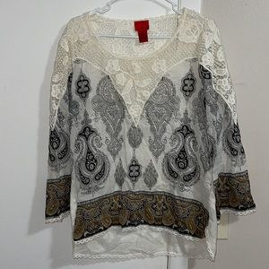 V Cristina tunic shirt size M